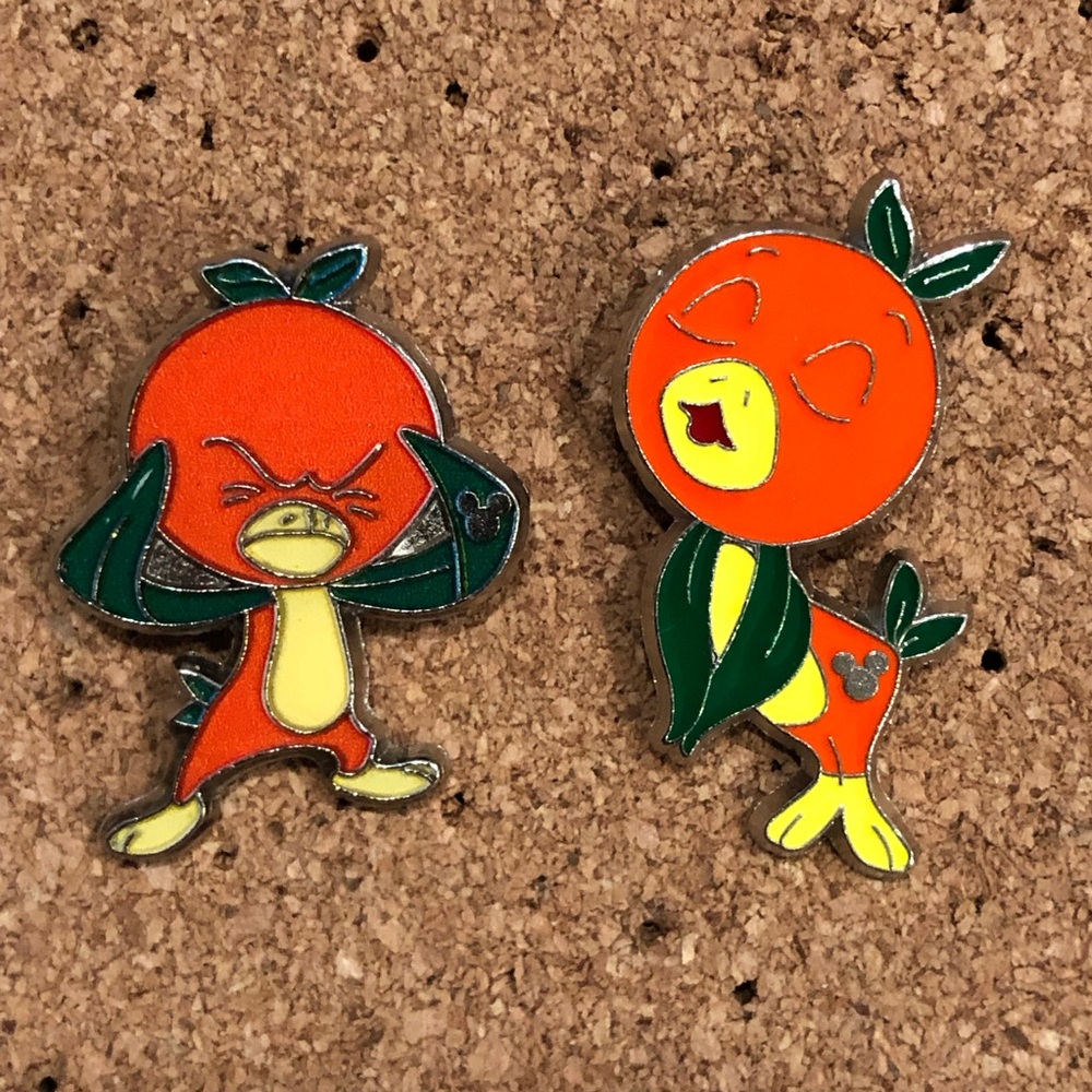 Orange Bird Enamel Pins